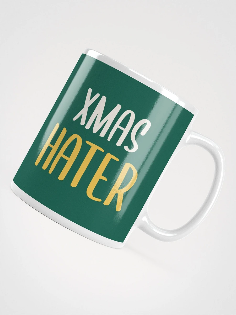 Xmas Hater Ceramic Mug - Humorous 11 oz or 15 oz Coffee Cup with Burning Tree Design product image (8)