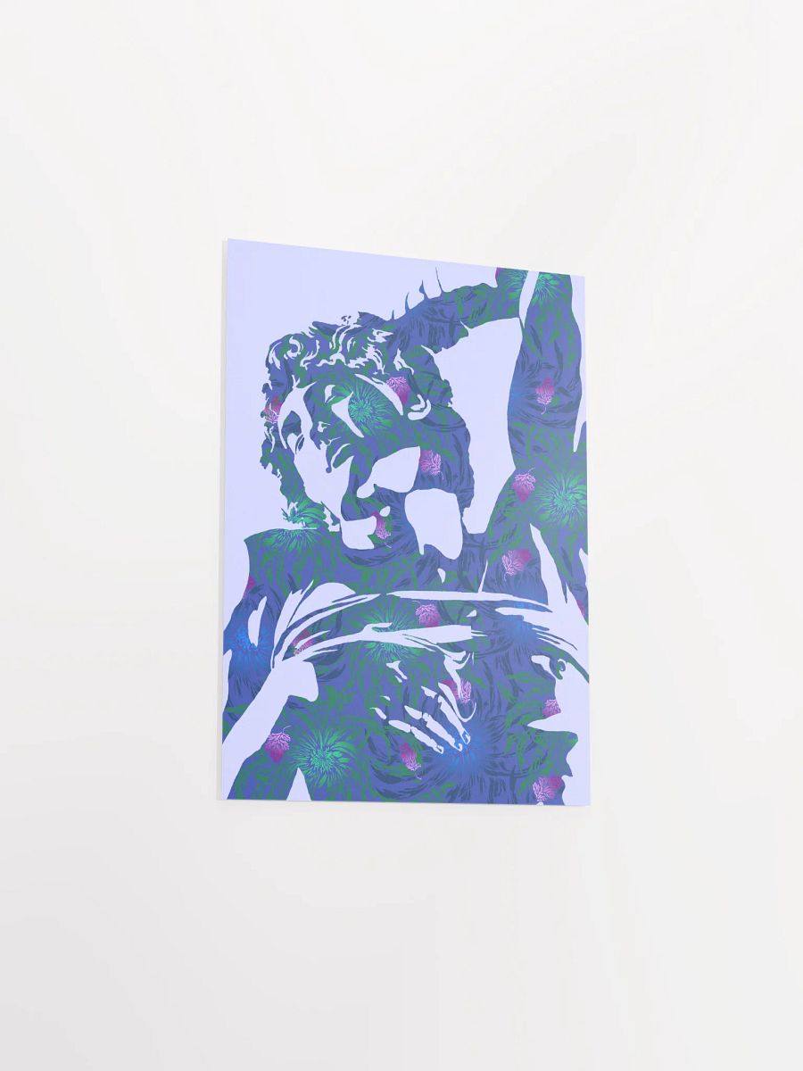 Blue Michelangelo on Chrysanthemums - Print product image (4)