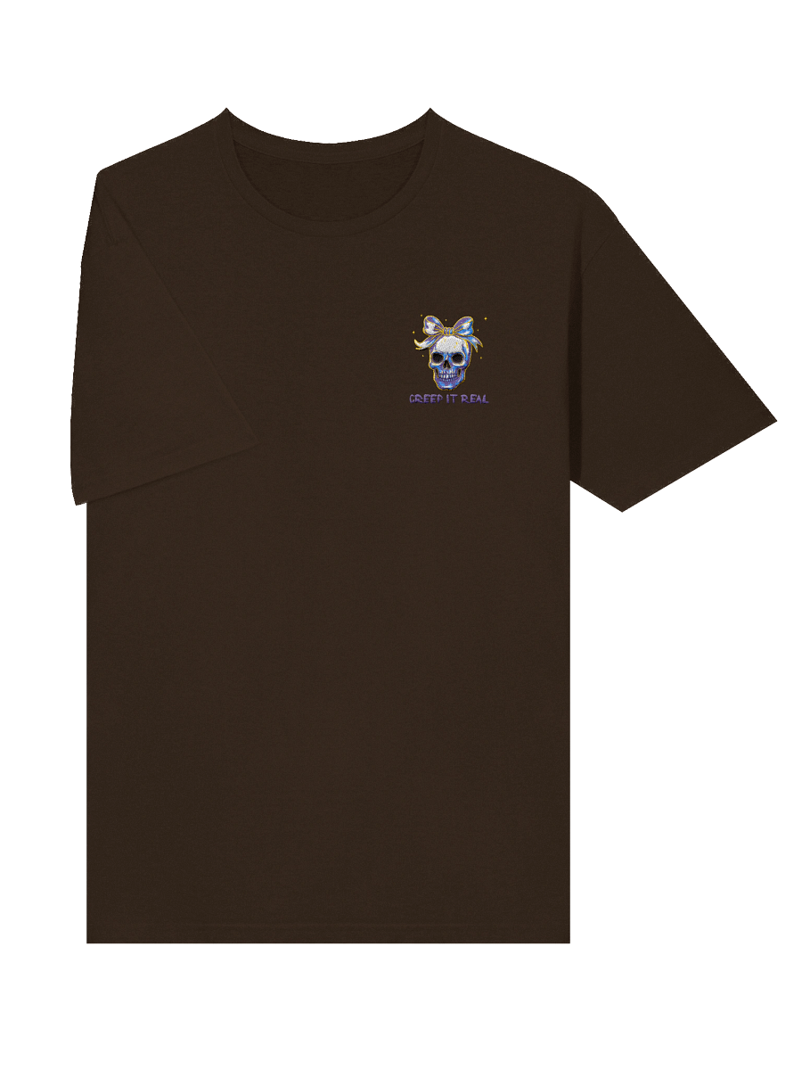 Creep It Real Stylized Skull Embroidered T-Shirt product image (14)