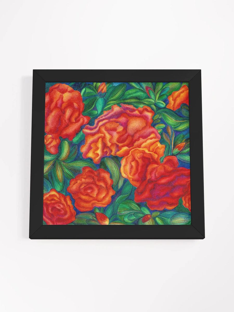 Vibrant Ayous Wood Framed Matte Poster - Red Azaleas product image (56)