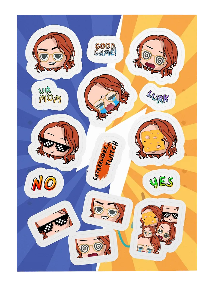 TWITCH EMOTES STICKER SHEET product image (1)