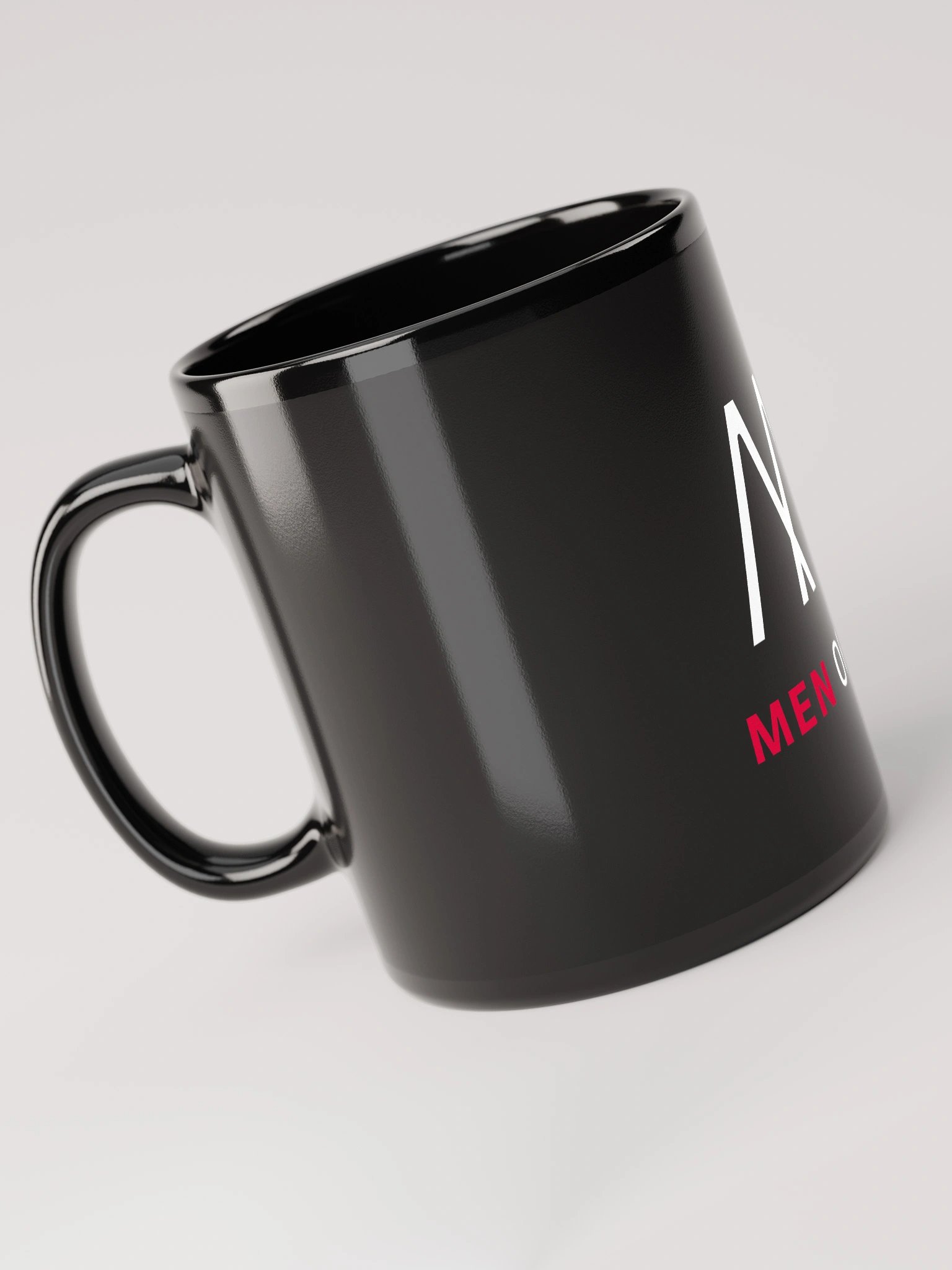 Men of Iron Logo Black Glossy Mug product image (5)