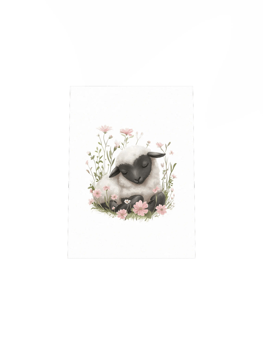 Sleeping Sheep in Pink Florals Farm Print product image (5)