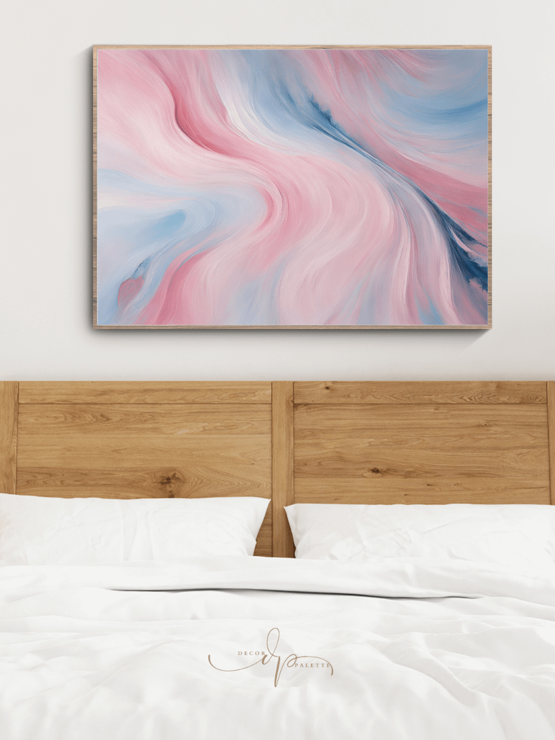 PINK BLUE Abstract Painting Printable Wall Art product image (3)