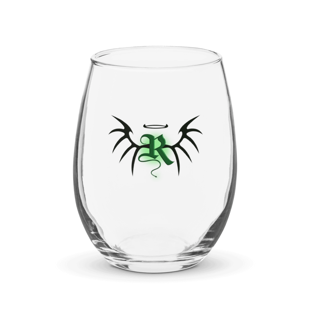 RafaZafar Logo Stemless Wineglass (green aura) product image (1)