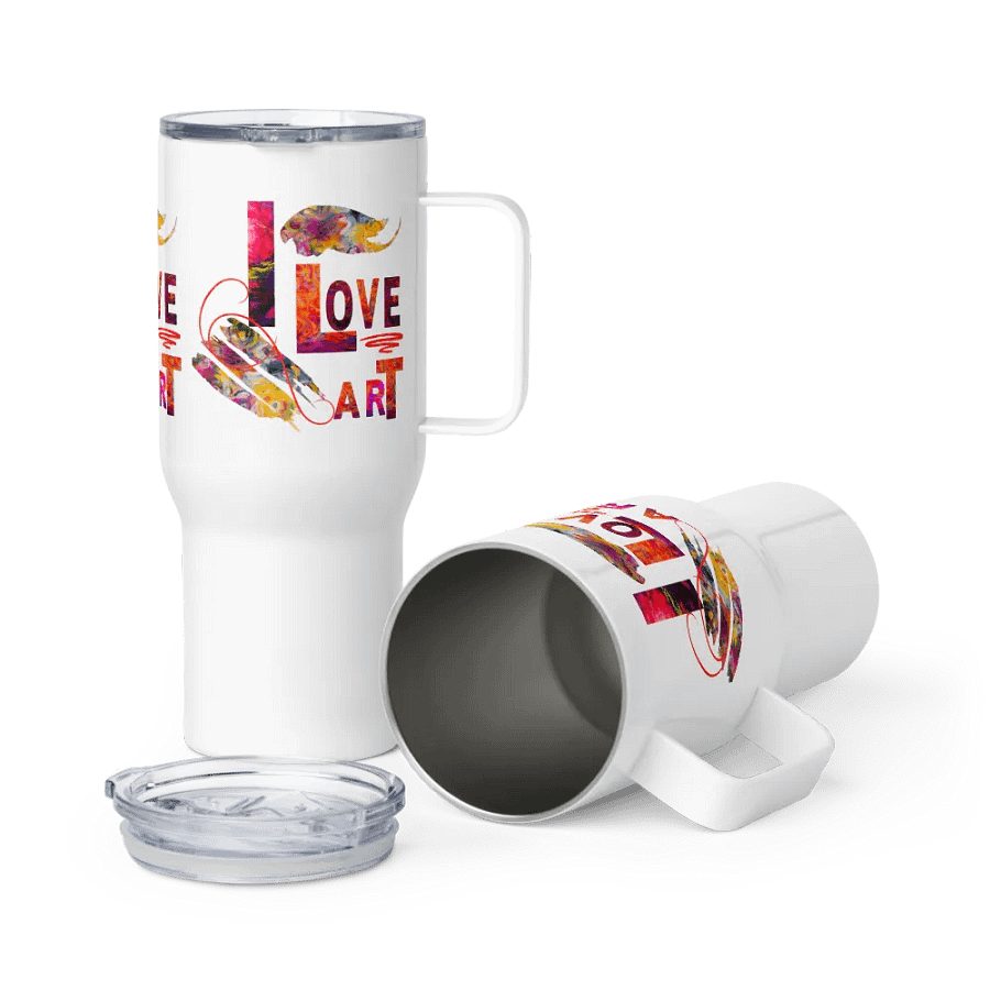 Vibrant Abstract Delight Travel Mug for art students moms daughters friends art teachers product image (6)