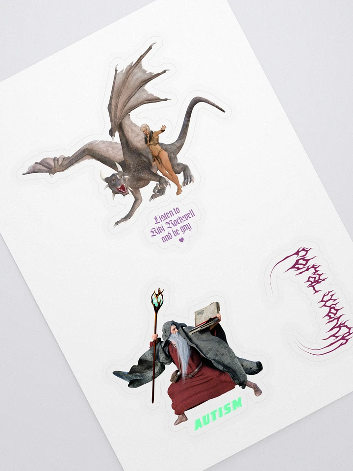 'Autism Wizard and Gay Dragon' Stickers product image (1)
