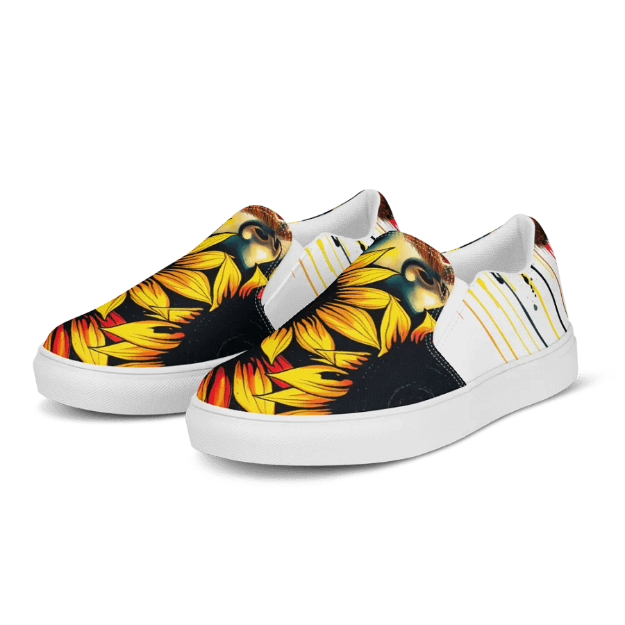 Van Gogh's Sunflowers, Men's Slip On canvas Shoes product image (3)