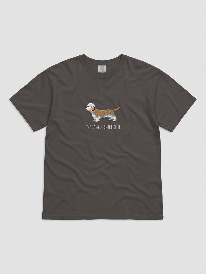 The Long and Short of It T-Shirt(Embroidered) of a Dandie Dinmont Terrier(Mustard) product image (11)