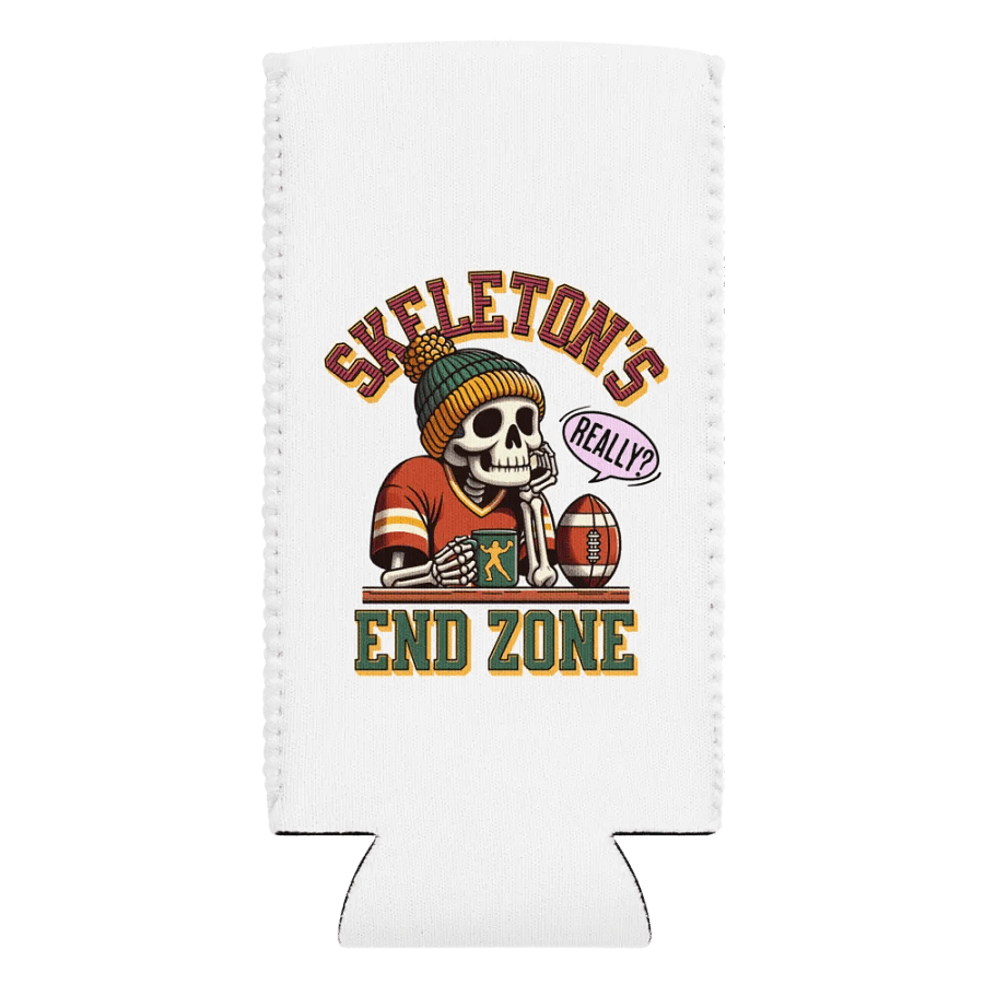 Skeletons End Zone Football Coozie Can Cooler product image (1)