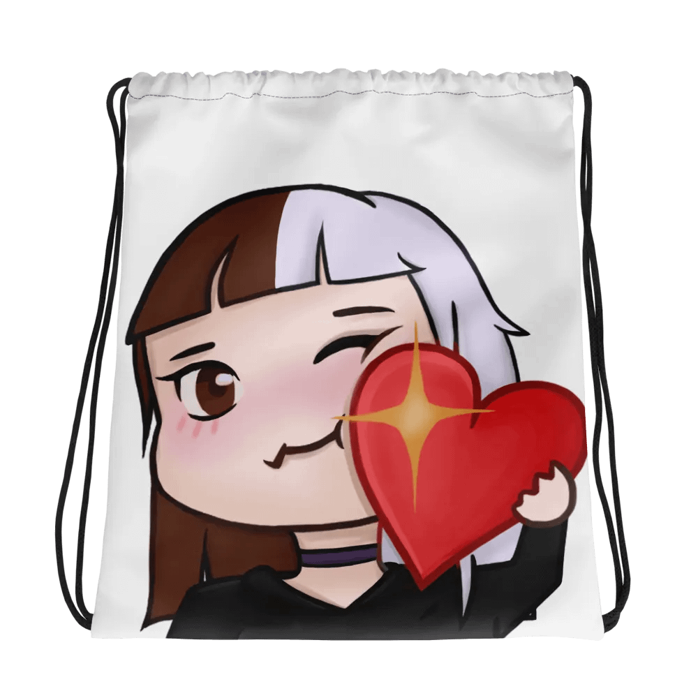 Lila Heart Drawstring Bag product image (1)