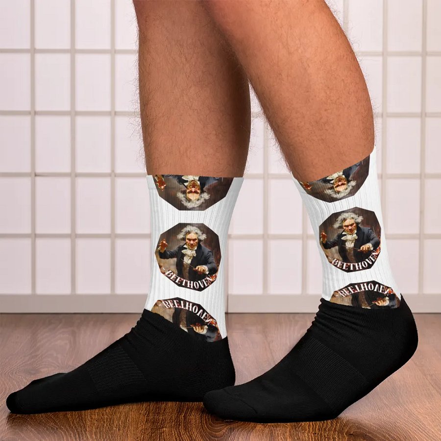 Ludwig van Beethoven - Oil Painting Portrait | Socks product image (12)