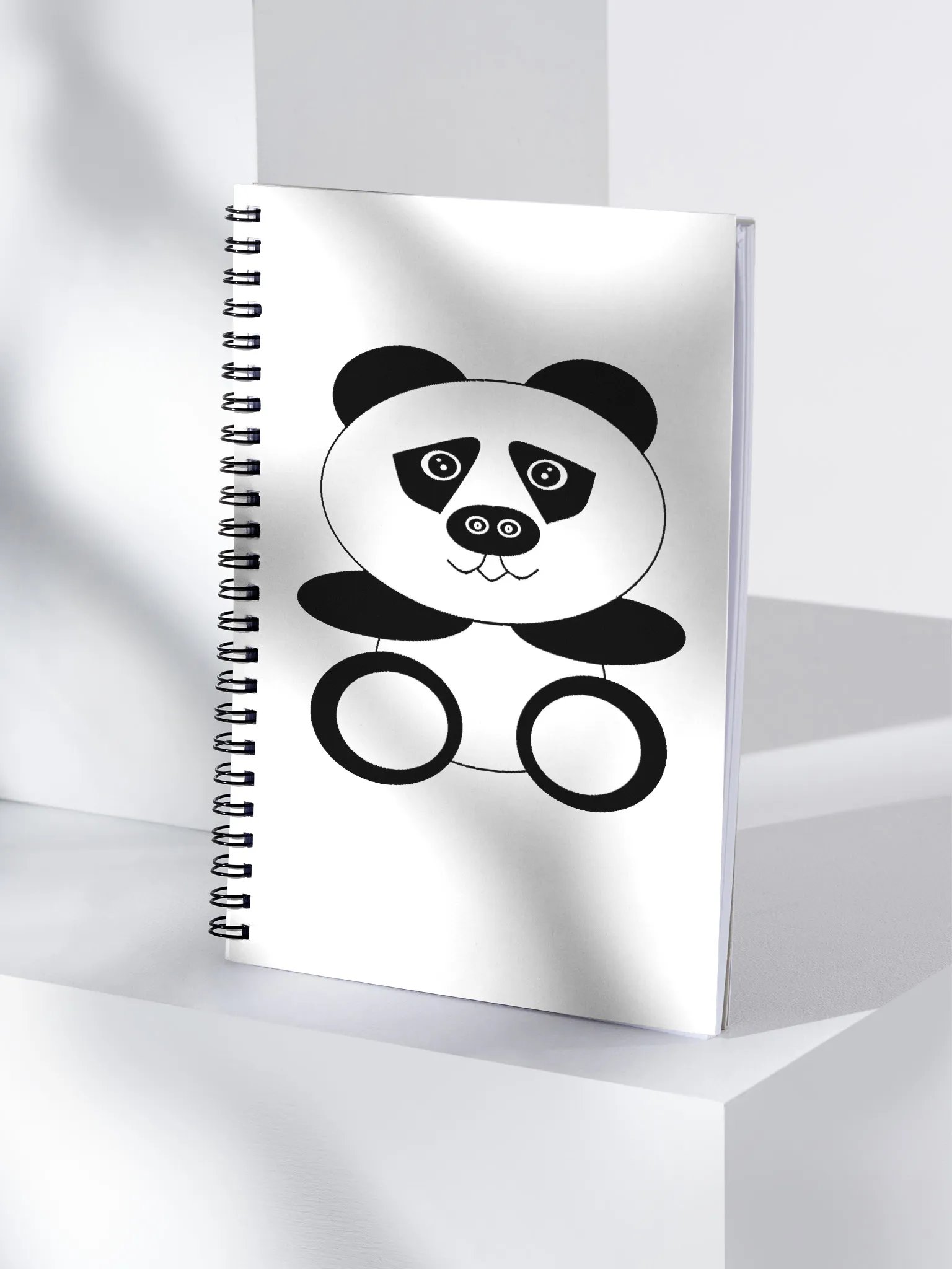 Geometric Panda Spiral Notebook product image (4)