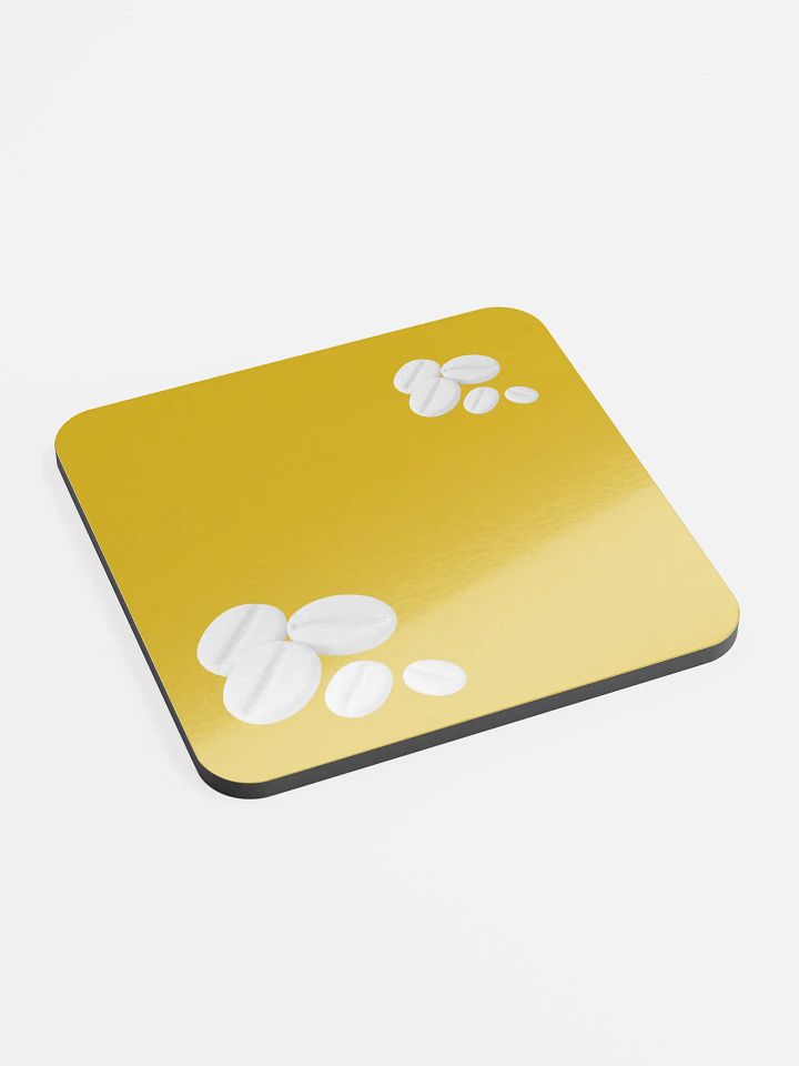 Golden Yellow I Swear They Are Coffee Beans! White Coffee Beans Coaster product image (2)