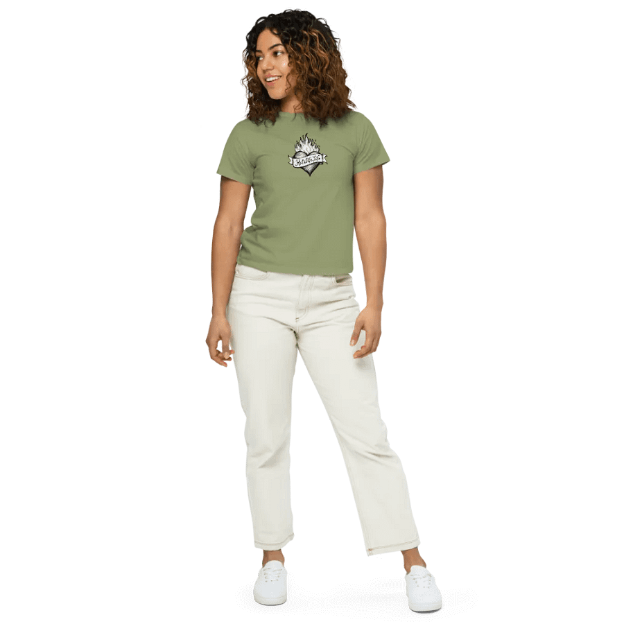 Hotwife Life Heart with banner high wasted women's T-shirt product image (52)