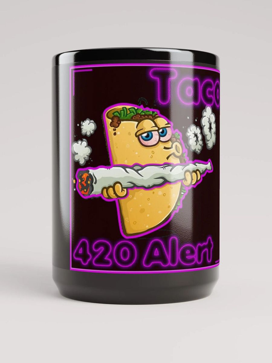 420 Alert Taco Black Glossy Mug product image (5)