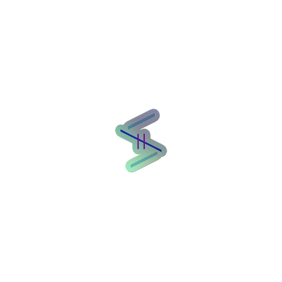 'PaperCup' holo logo sticker product image (1)