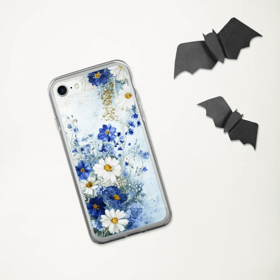 Elegant Blue Floral iPhone Case – Delicate Watercolor Design product image (333)