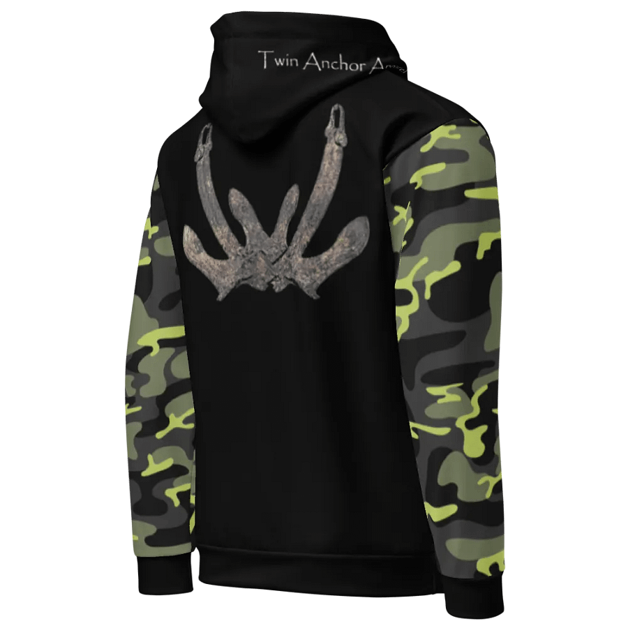 Camouflage & Black Anchor Hoodie product image (10)