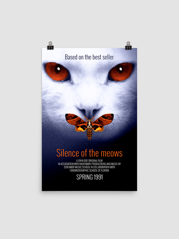 "Silence of the Meows" Poster - Fun Parody Art in Premium Matte Print product image (2)