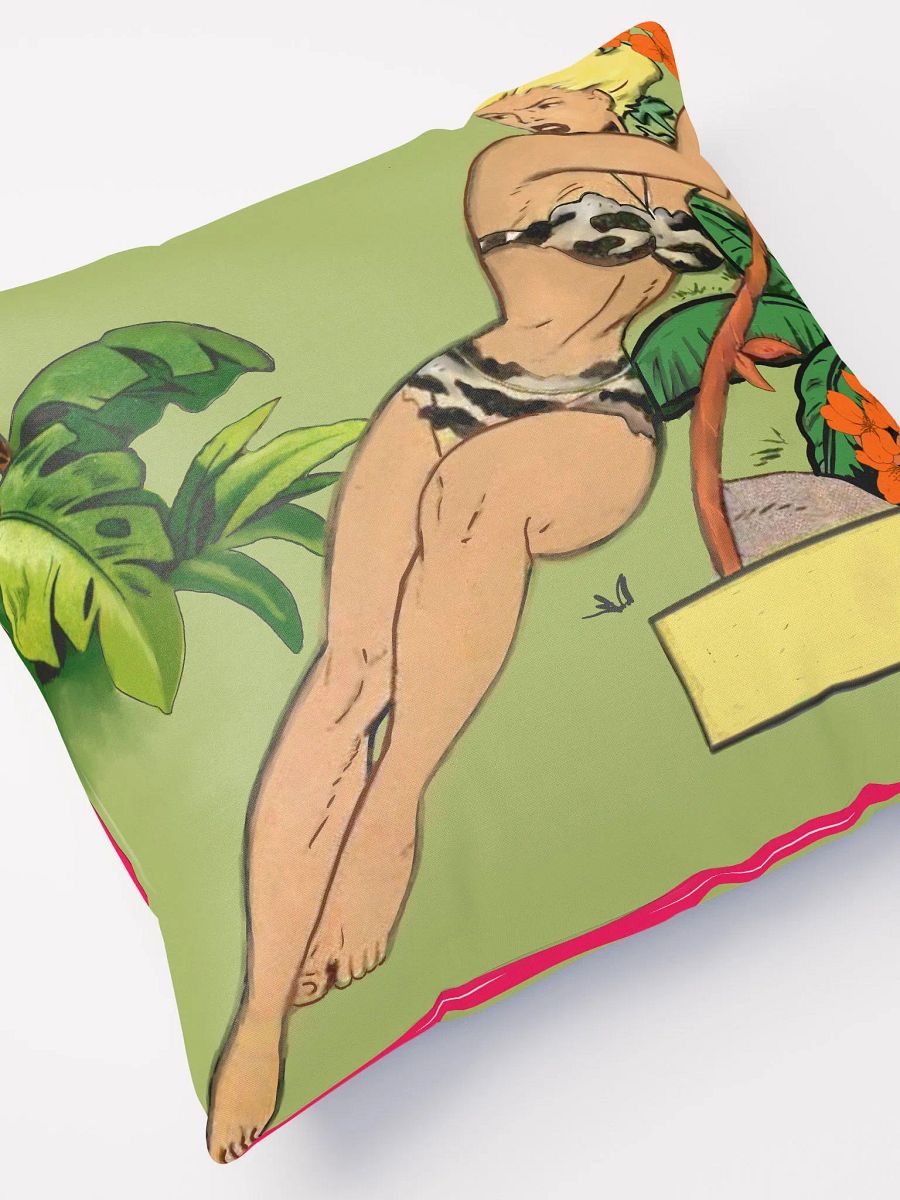 Vintage Jungle Girl Blond Cartoon Pillow product image (5)