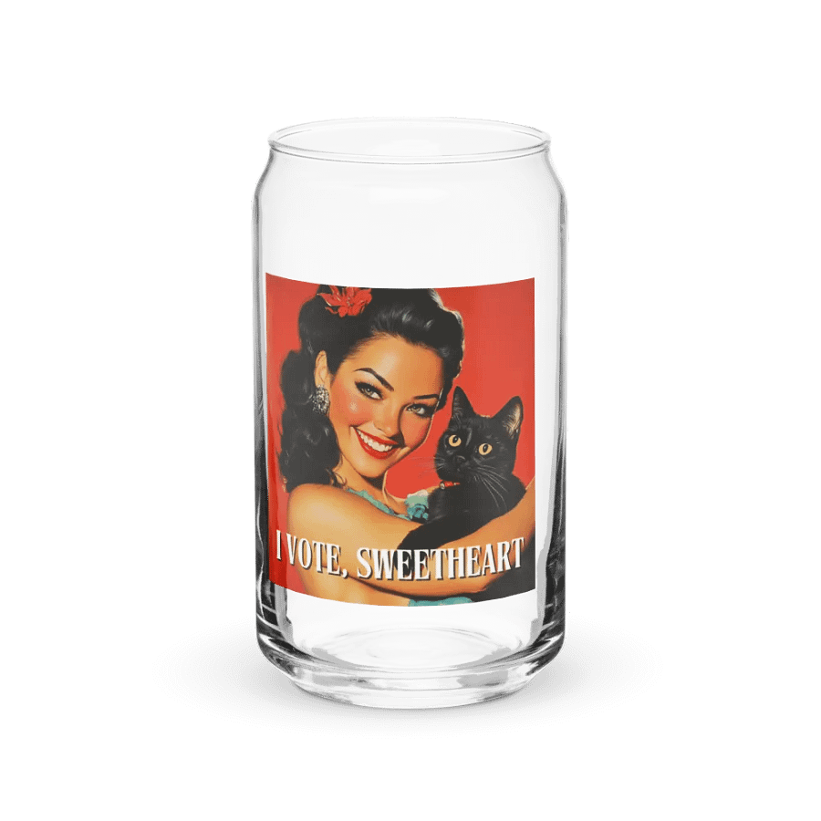 I Vote Sweetheart 4 Can-Shaped Glass product image (1)