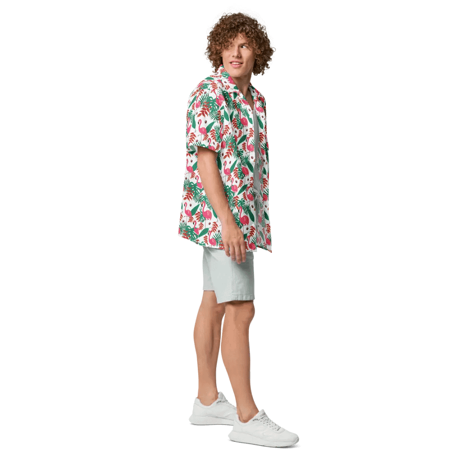 Flamingo Tropical Vibes Hawaiian Shirt product image (5)
