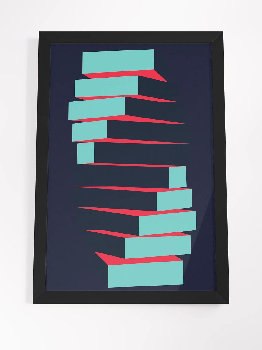Teal Twist Framed Matte Poster product image (21)