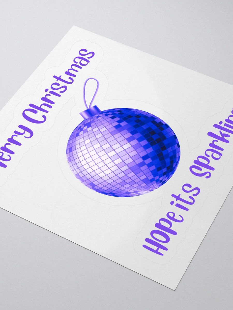 Sparkling Christmas Mirrorball Sticker - Purple product image (9)