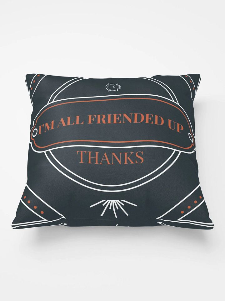 i'm all friended up, thanks. super soft pillow product image (1)