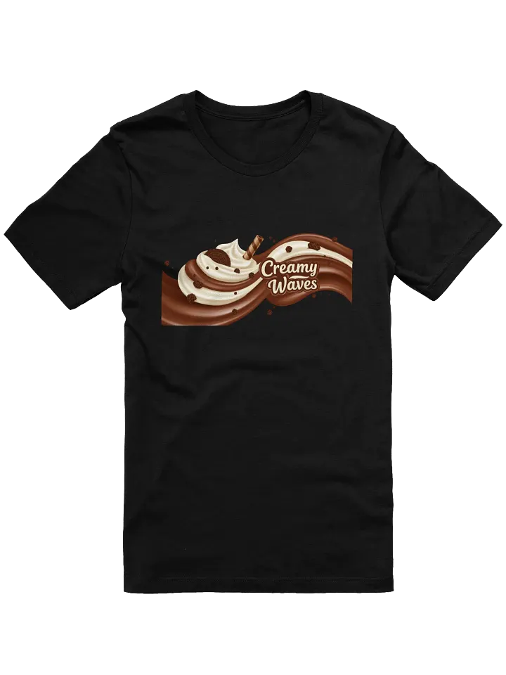 Whimsical Creamy Wave Print T-Shirt product image (5)