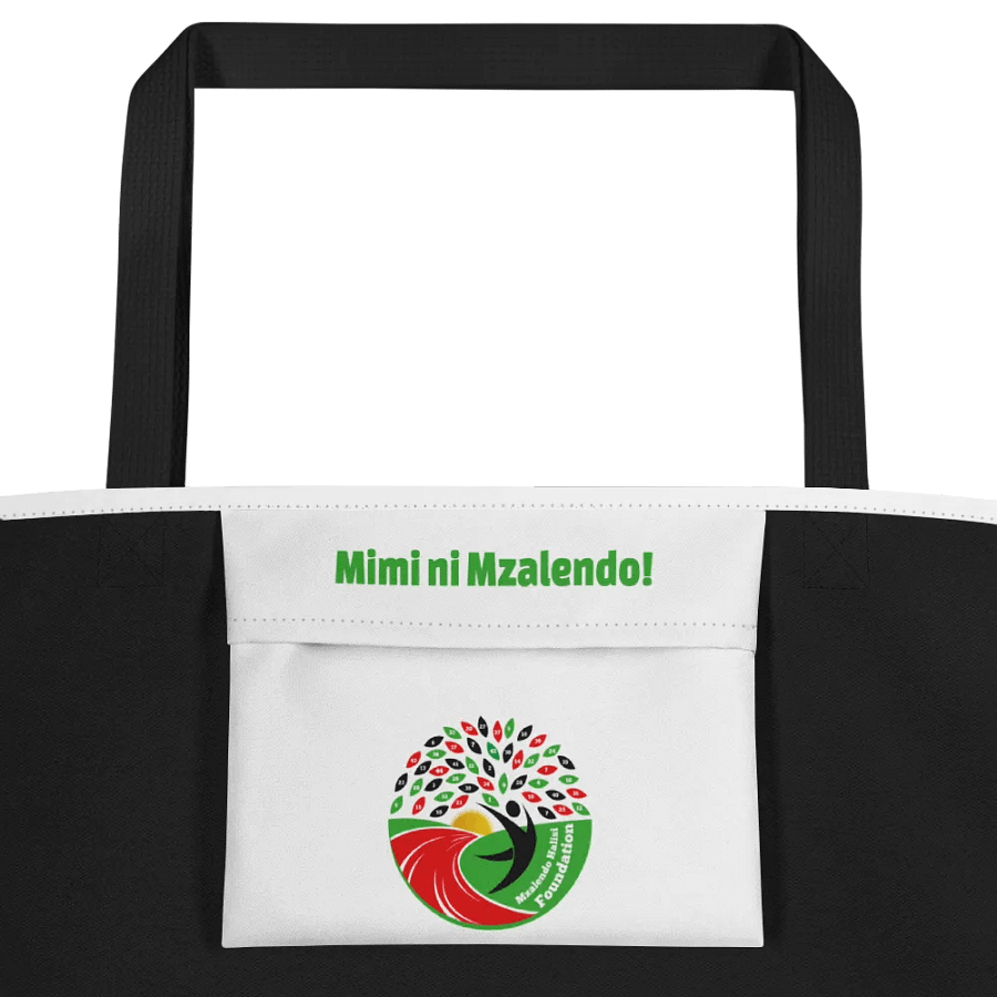 Mzalendo Halisi Kenya Flag Colours Large Tote Bag w/Pocket product image (10)