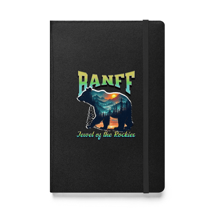 Banff Jewel Of The Rockies Bear Sunset Hardcover Notebook product image (1)