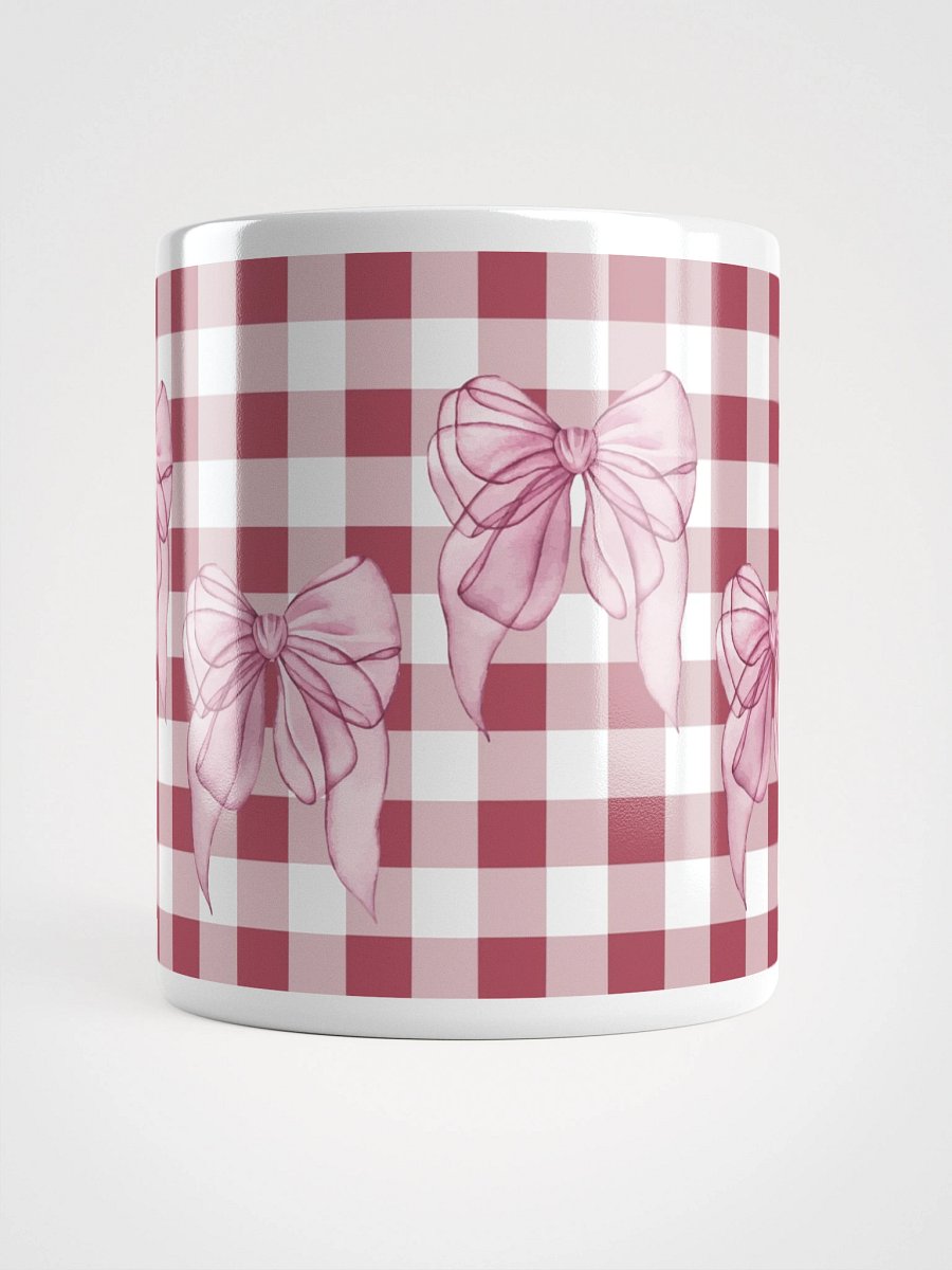 Mug Blanc Vichy Revisité - Pourpre - Cadeau Style Chic et Poétique product image (5)