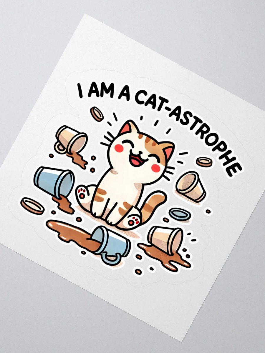 I am a cat-astrophe sticker product image (4)