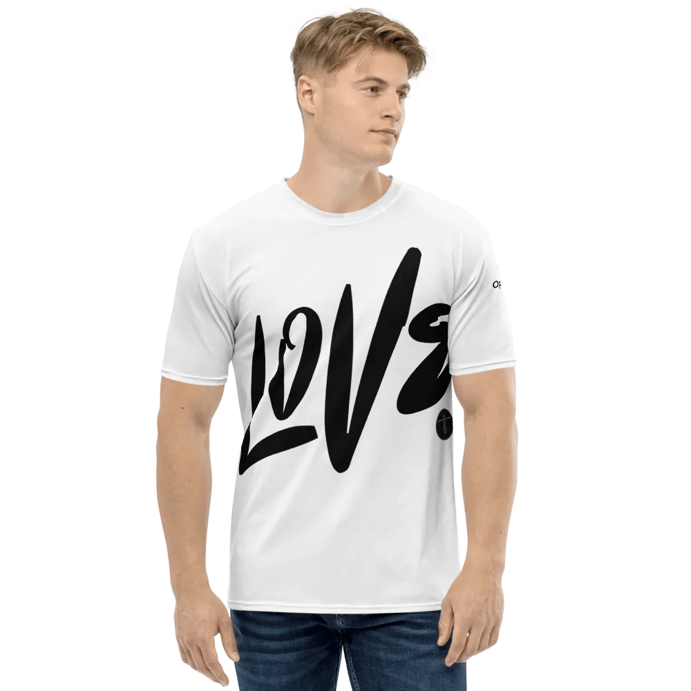 Love & Peace - White - Crew Neck T-Shirt product image (1)