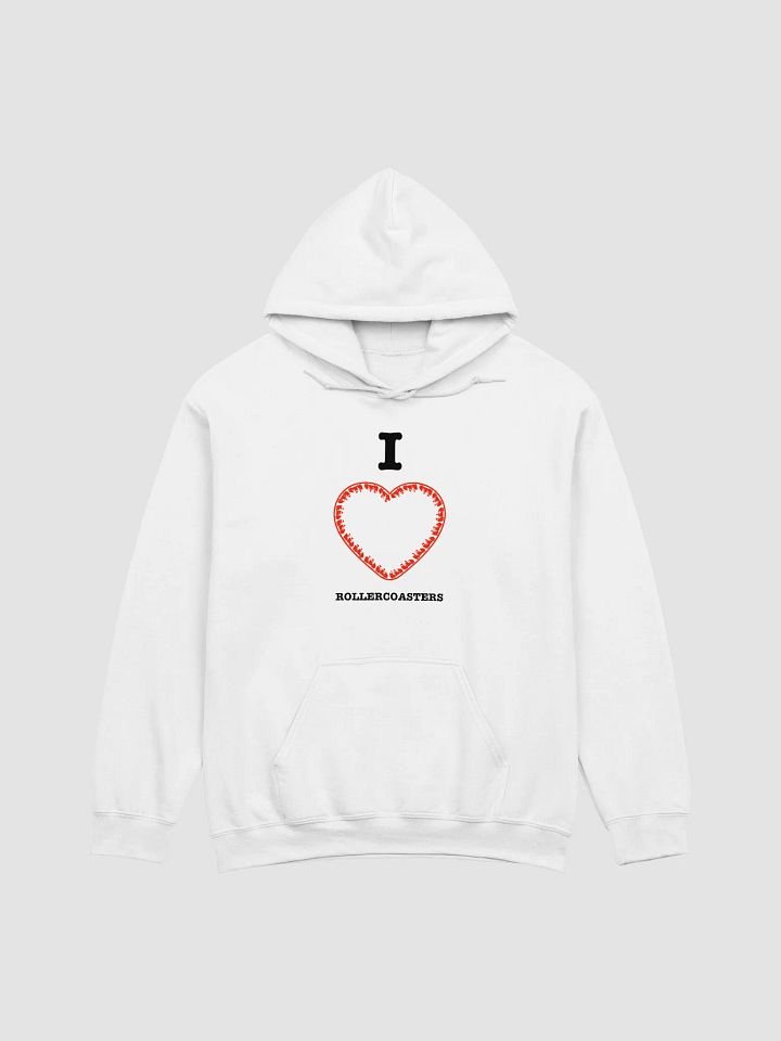 I Love Roller Coasters - White Hoody product image (2)