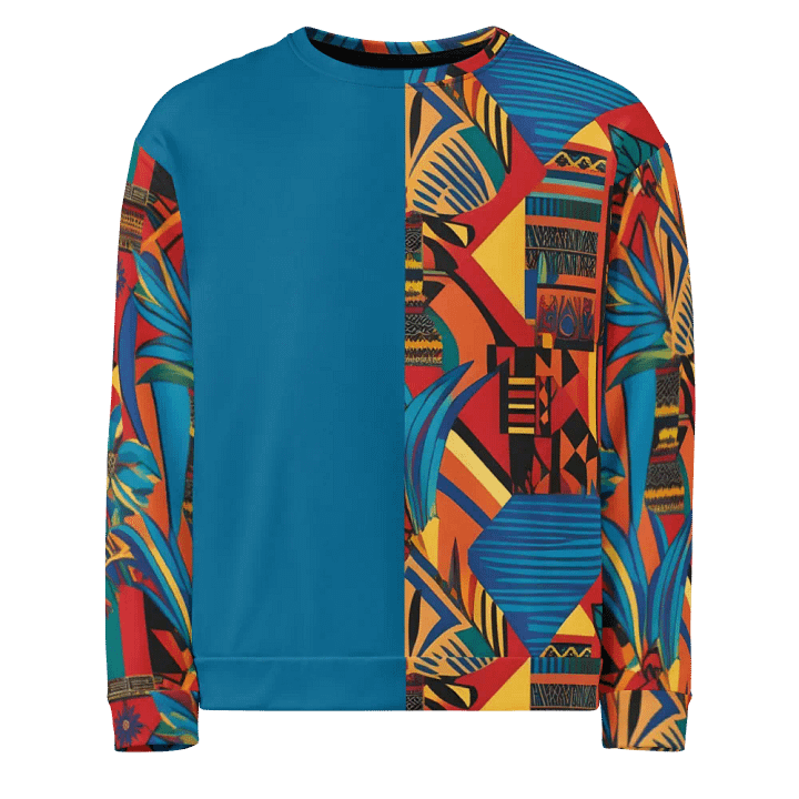 African-Inspired Pattern All-Over Print Recycled Unisex Sweatshirt product image (1)