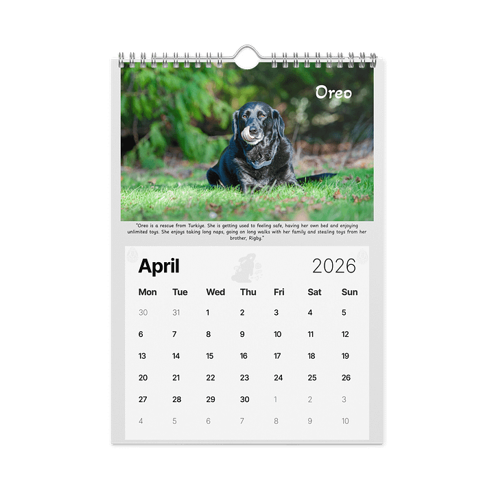 2026 Saving Great Animals Rescue Calendar product image (1)