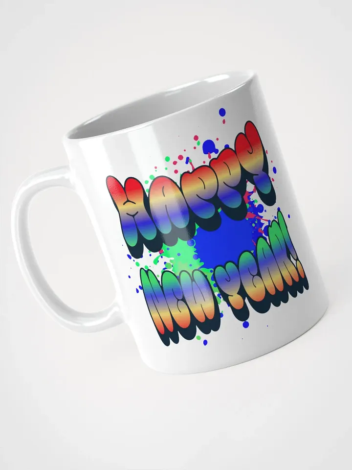 Happy New Years - Colorful Graffiti Design White Mug product image (2)