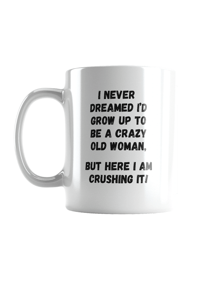 White Crazy Old Woman Mug product image (1)