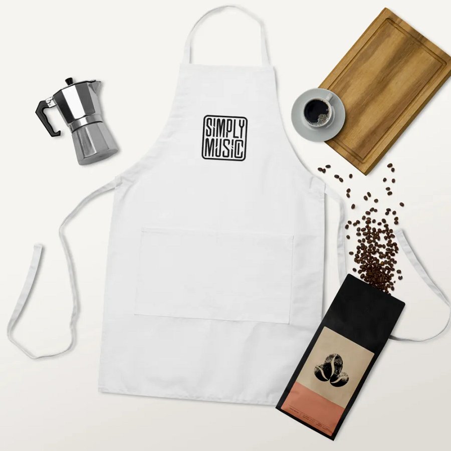 SIMPLY MUSIC Cooking Apron White product image (12)
