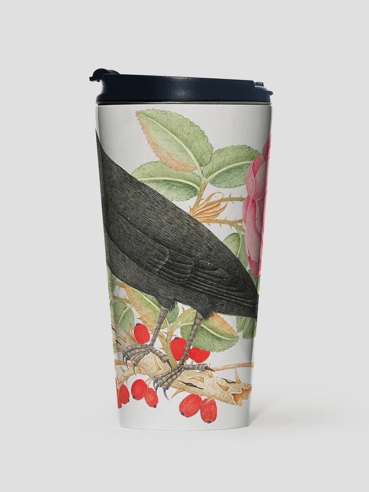 Whimsical Bird and Rose Stainless Steel Travel Mug product image (1)
