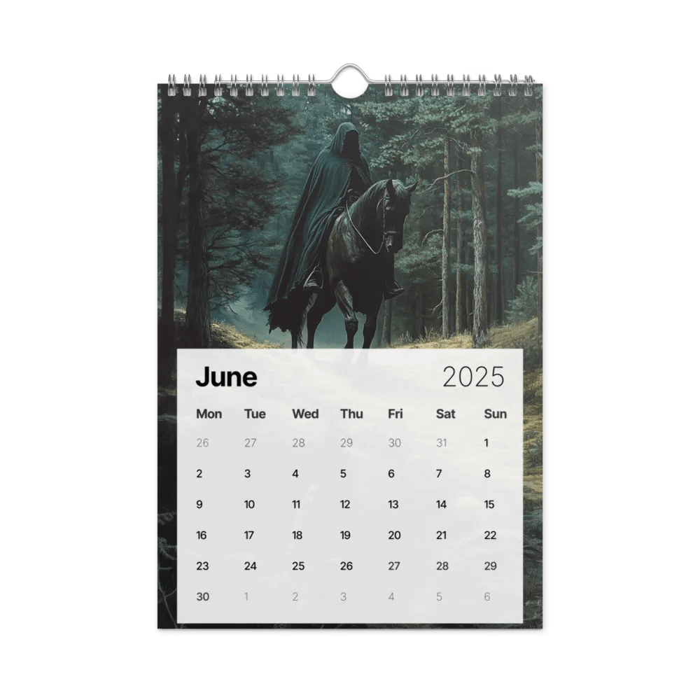 Dark Rider Wall Calendar (2025) by Allcolor product image (10)