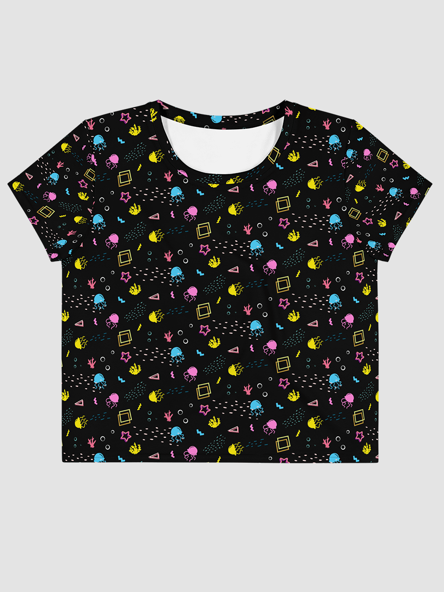 Shifty Seas dark pattern crop tee product image (2)