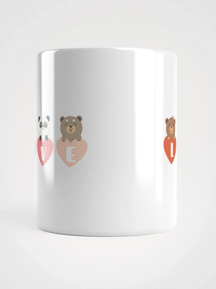 White Glossy Mug Cute Bears product image (5)