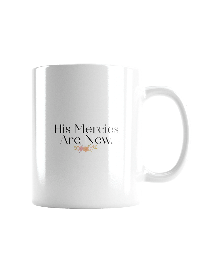 His Mercies Are New – Minimal Floral Christian Mug product image (1)