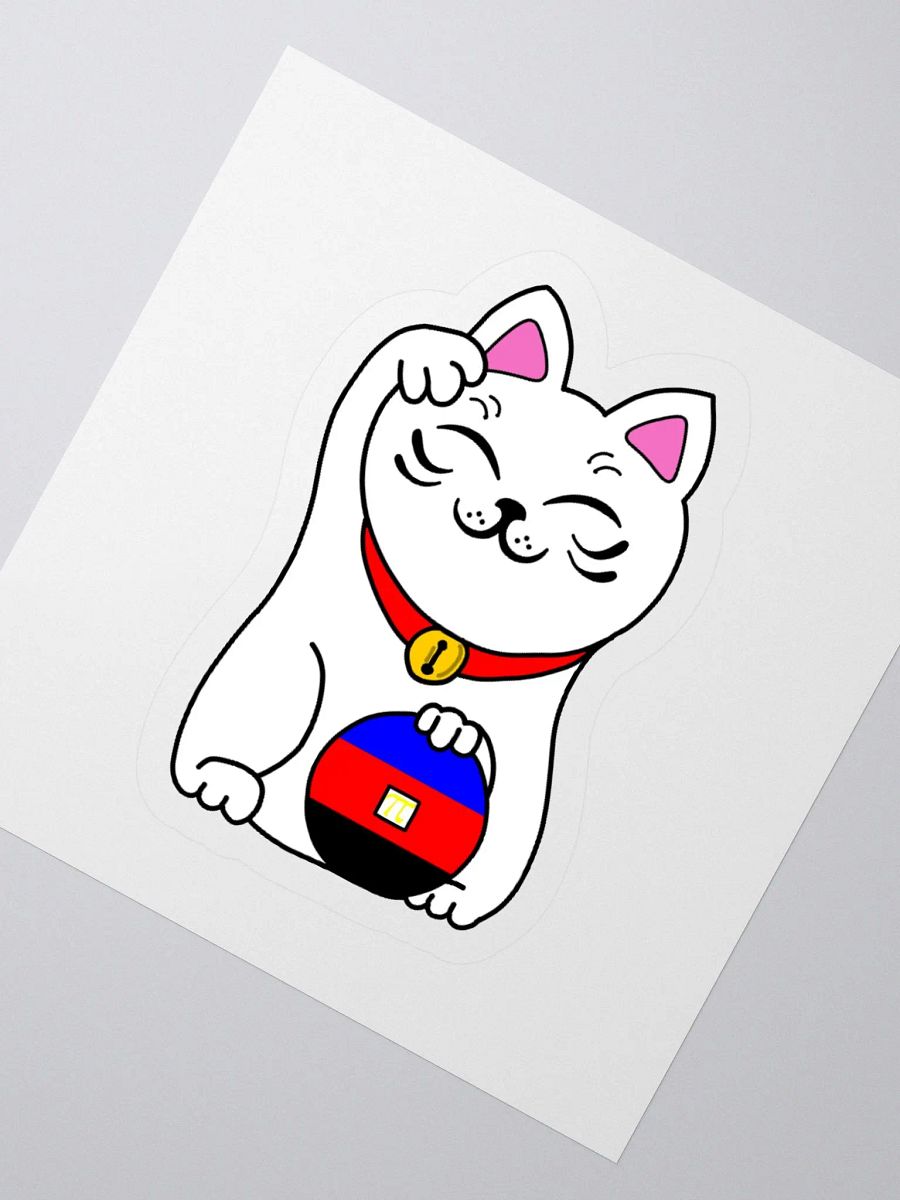 Maneki neko polyamory pride sticker product image (2)