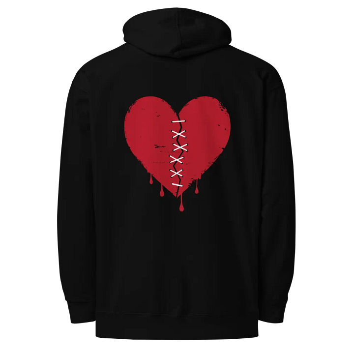 [LIMITED] Nice. Red Broken Heart Embroidered Hoodie product image (1)