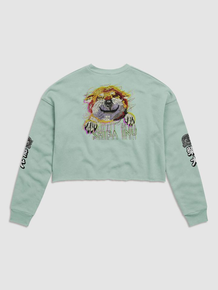 "HI" SHIBA INU Crop Sweatshirt product image (3)